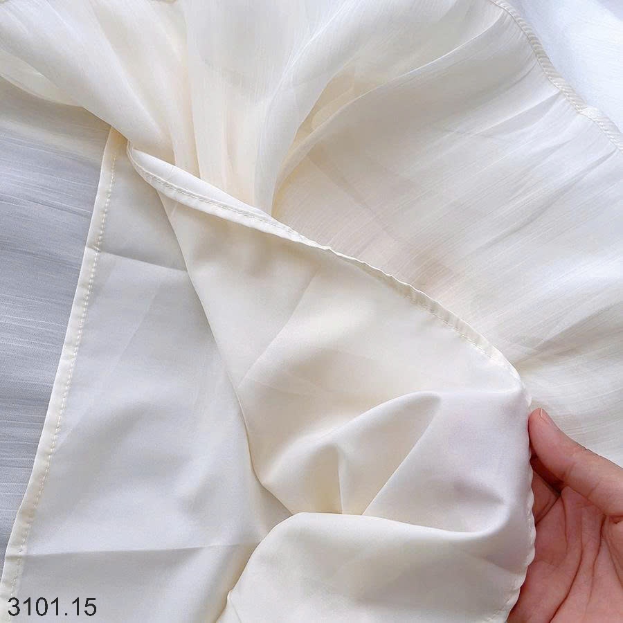 26HA3101.15 - CHÂN VÁY TƠ LỤA MIDI