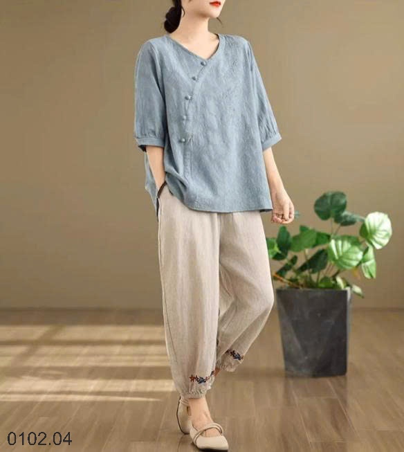 26HA0102.04 - ÁO LANH TAY LỬNG CHO NỮ
