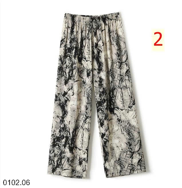 26HA0102.06 - QUẦN VẢI CHIFFON IN HỌA TIẾT