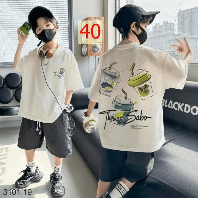 26HA3101.19 - SET 2 ÁO COTTON SIZE ĐẠI BÉ TRAI