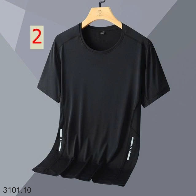 26HA3101.10 - ÁO CỔ TRÒN THÔNG HƠI LỤA BĂNG NAM