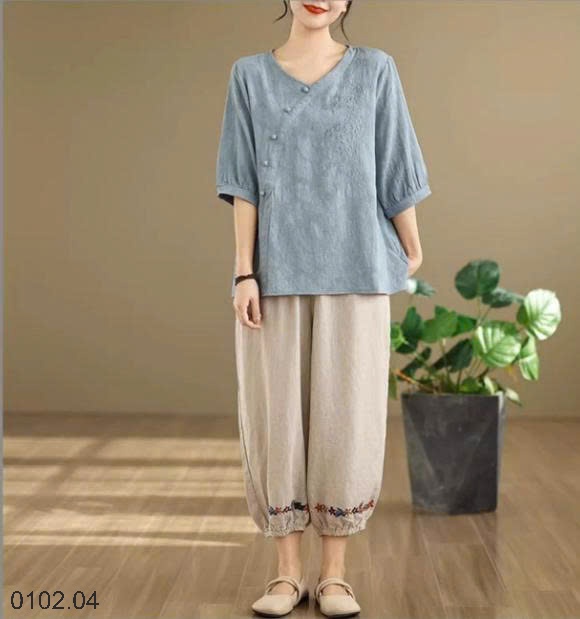 26HA0102.04 - ÁO LANH TAY LỬNG CHO NỮ