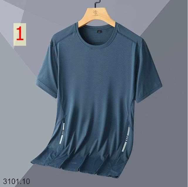 26HA3101.10 - ÁO CỔ TRÒN THÔNG HƠI LỤA BĂNG NAM