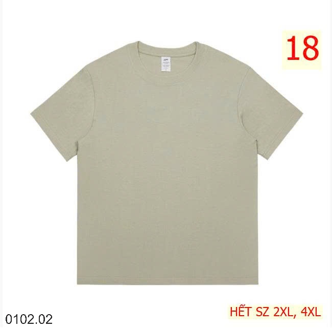 26HA0102.02 - ÁO THUN COTTON TRƠN MÀU NAM NỮ