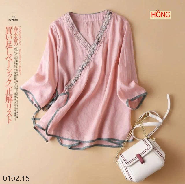 26HA0102.15 - ÁO LANH NỮ CỔ V