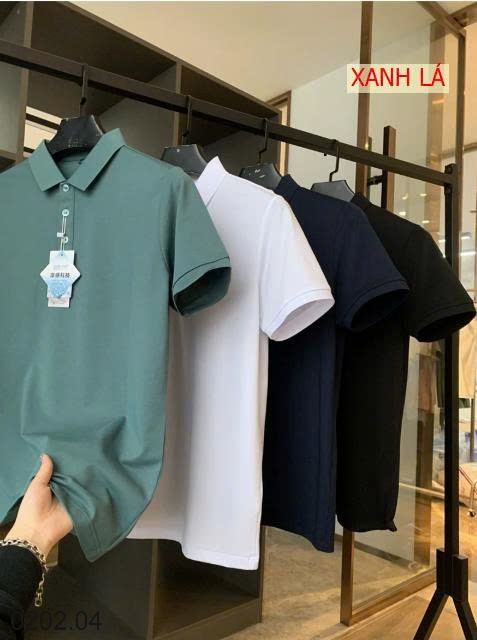 26HA0202.04 - ÁO POLO NAM KẾT HỢP LỤA TƠ TẰM CAO CẤP