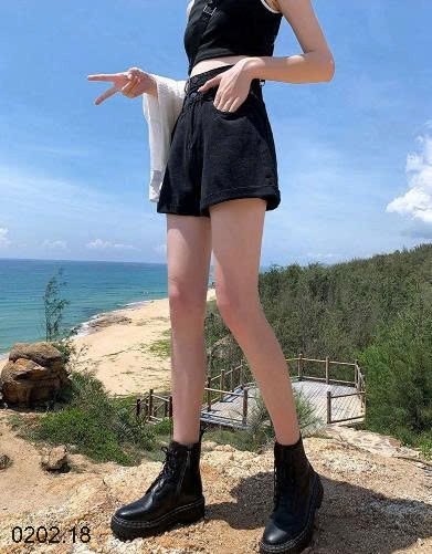 26HA0202.18 - QUẦN SHORT DEMIN HAI KHUY CHO NỮ
