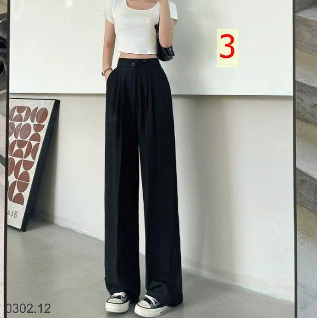 26HA0302.12 - QUẦN VẢI ỐNG XUÔNG NỮ