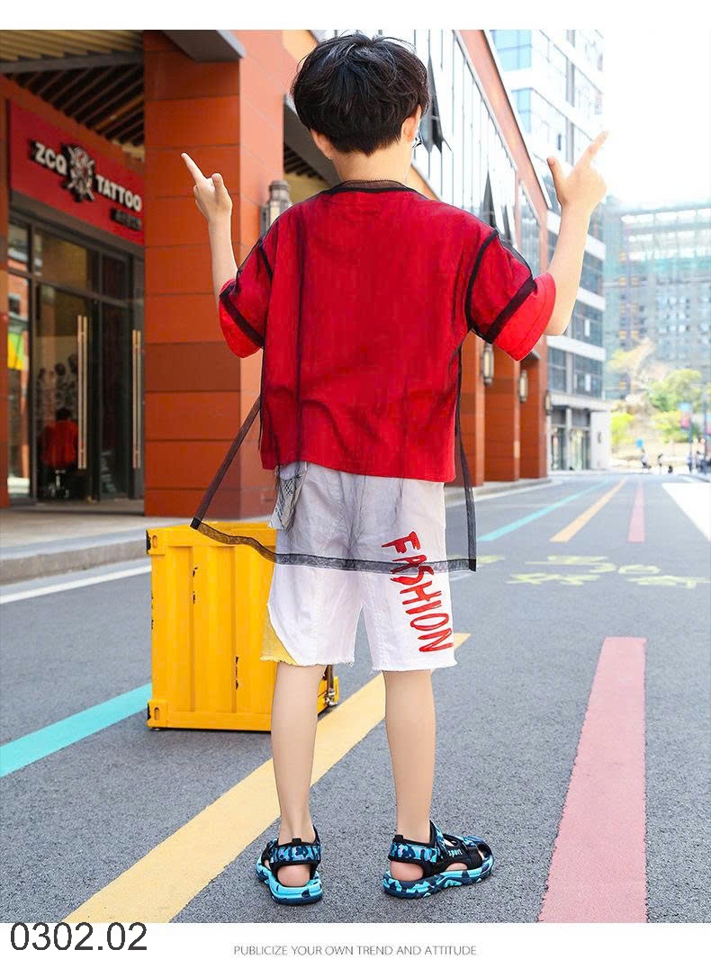 26HA0302.02 - SANDAL BÍT MŨI SPORT BÉ TRAI