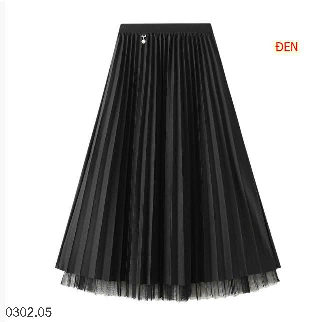 26HA0302.05 - CHÂN VÁY XẾP LY 2 MẶT ANGEL
