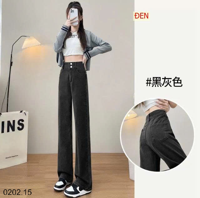 26HA0202.15 - QUẦN JEAN 2 CÚC DÁNG XUÔNG