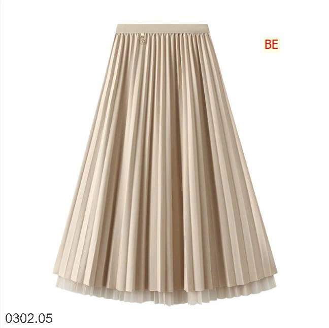26HA0302.05 - CHÂN VÁY XẾP LY 2 MẶT ANGEL