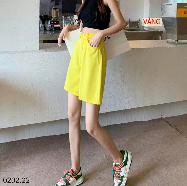 26HA0202.22 - QUẦN SHORT DENIM NỮ CẠP CAO NHIỀU MÀU SẮC
