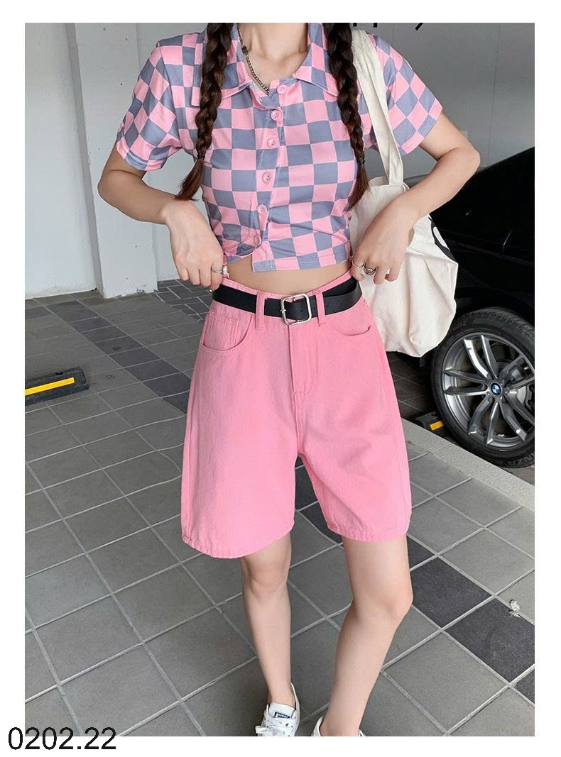 26HA0202.22 - QUẦN SHORT DENIM NỮ CẠP CAO NHIỀU MÀU SẮC