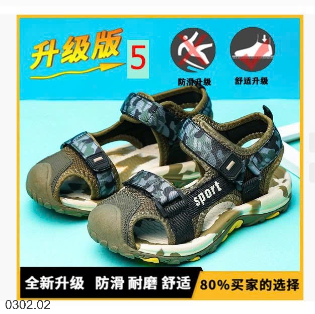 26HA0302.02 - SANDAL BÍT MŨI SPORT BÉ TRAI