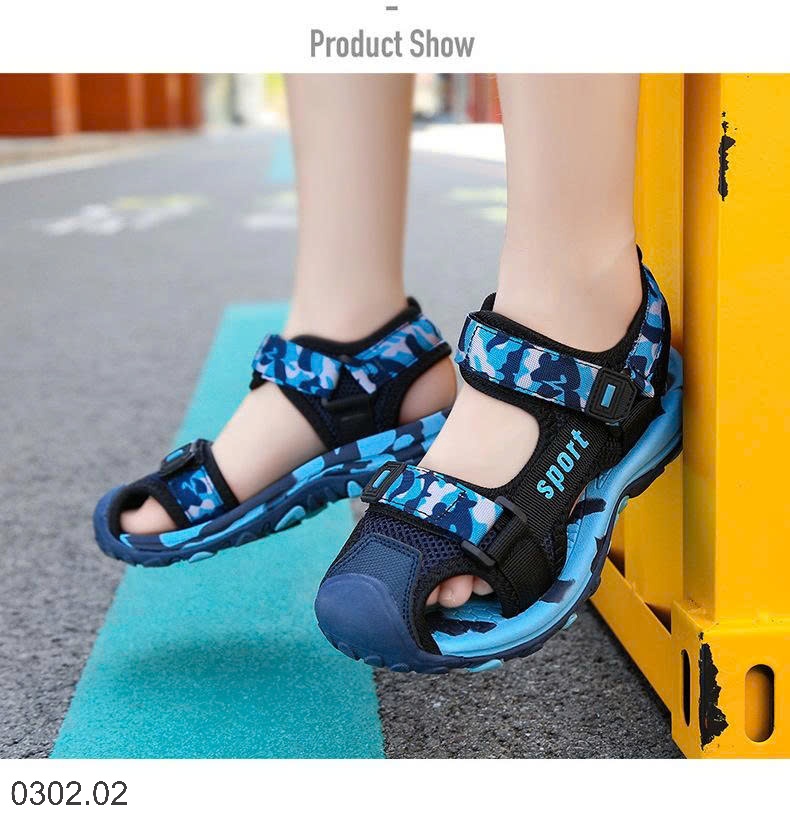 26HA0302.02 - SANDAL BÍT MŨI SPORT BÉ TRAI