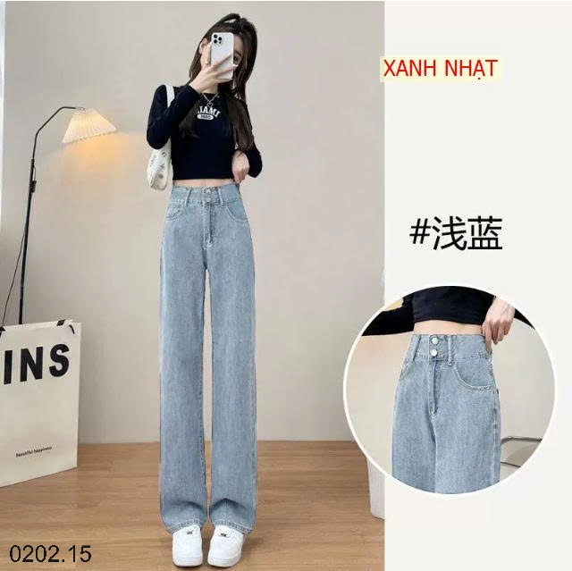 26HA0202.15 - QUẦN JEAN 2 CÚC DÁNG XUÔNG