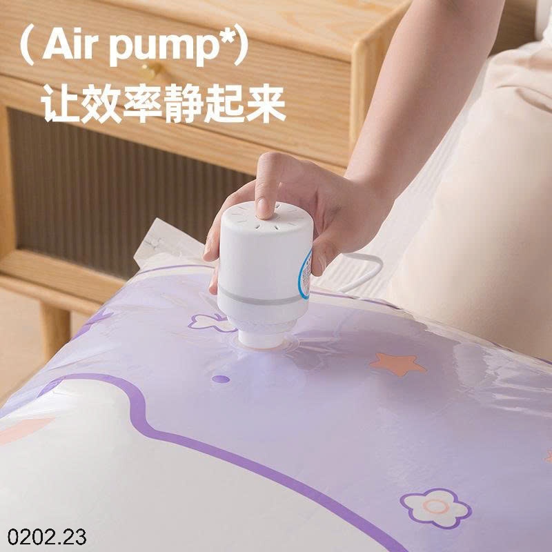 26HA0202.23 - SET 10 TÚI HÚT CHÂN KHÔNG ĐỰNG CHĂN MÀN KÈM BƠM ĐIỆN