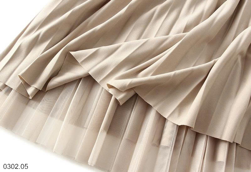 26HA0302.05 - CHÂN VÁY XẾP LY 2 MẶT ANGEL