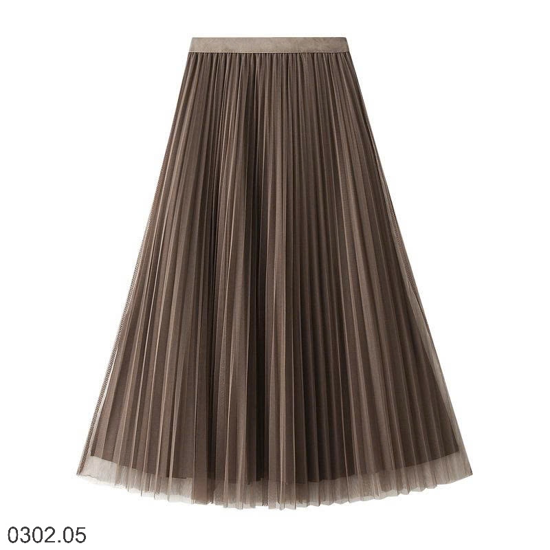 26HA0302.05 - CHÂN VÁY XẾP LY 2 MẶT ANGEL