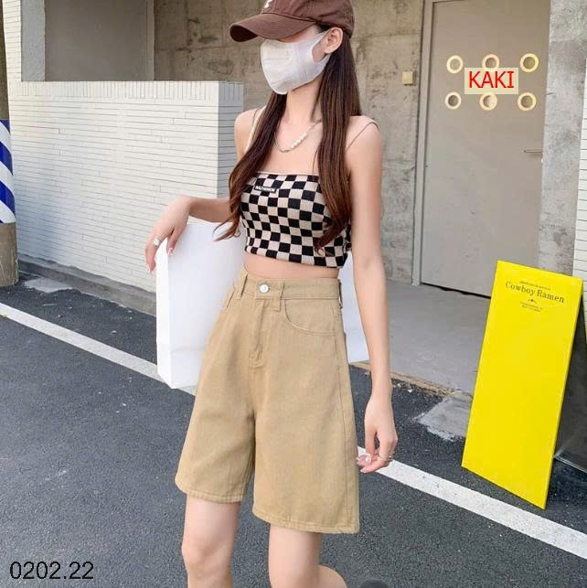 26HA0202.22 - QUẦN SHORT DENIM NỮ CẠP CAO NHIỀU MÀU SẮC
