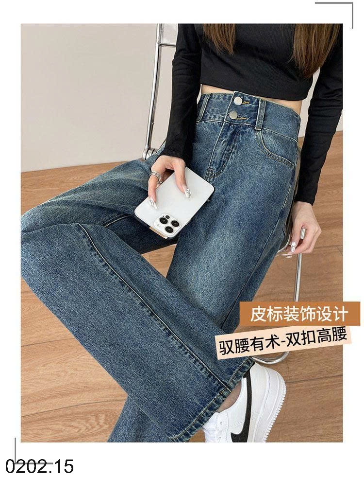 26HA0202.15 - QUẦN JEAN 2 CÚC DÁNG XUÔNG