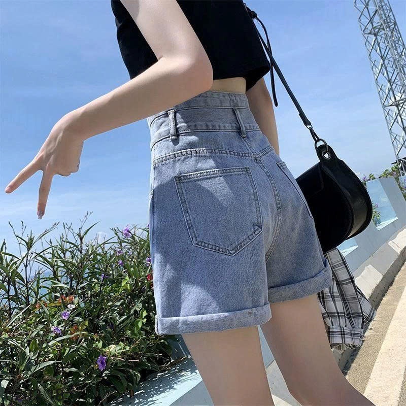 26HA0202.18 - QUẦN SHORT DEMIN HAI KHUY CHO NỮ