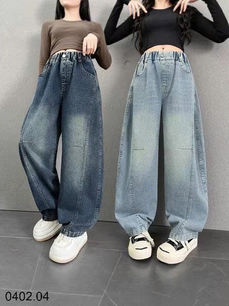 26HA0402.04 - QUẦN JEAN ỐNG RỘNG SIZE ĐẠI BÉ GÁI