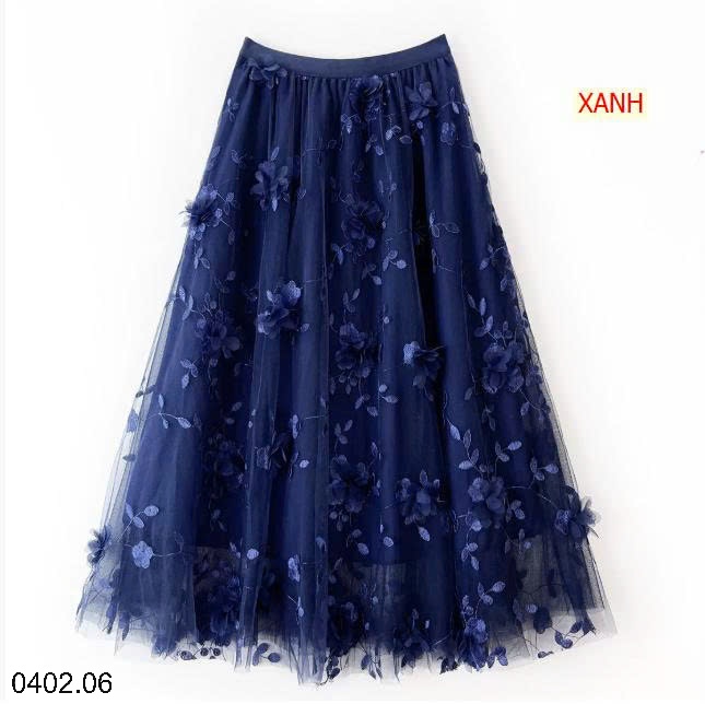 26HA0402.06 - CHÂN VÁY ĐÍNH HOA ANNA