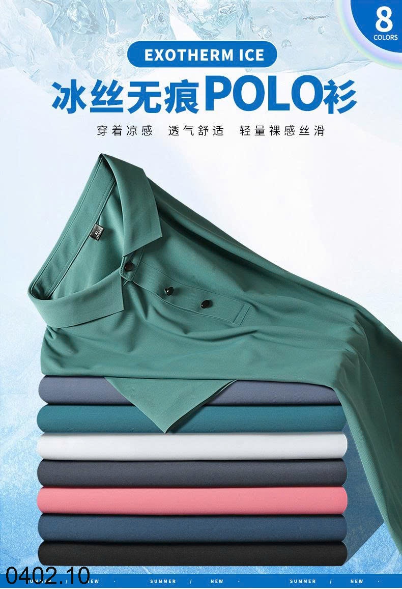 26HA0402.10 - ÁO POLO LỤA BĂNG NAM SIÊU MỀN MÁT
