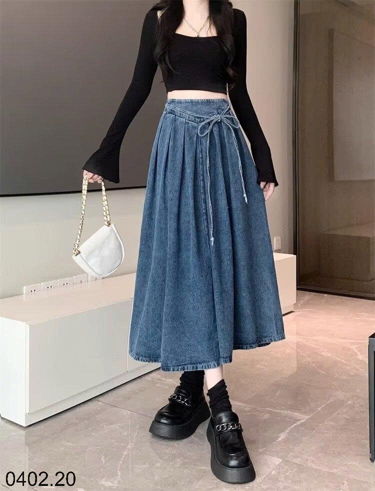 26HA0402.20 - VÁY DENIM EO CHUN