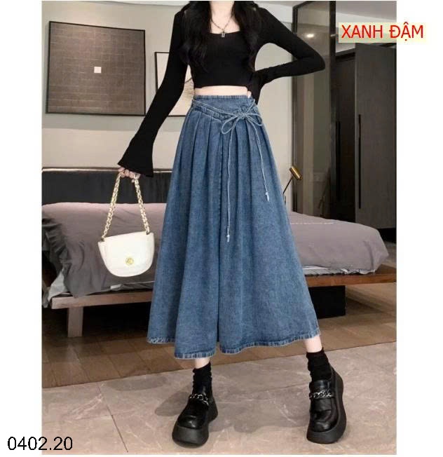 26HA0402.20 - VÁY DENIM EO CHUN