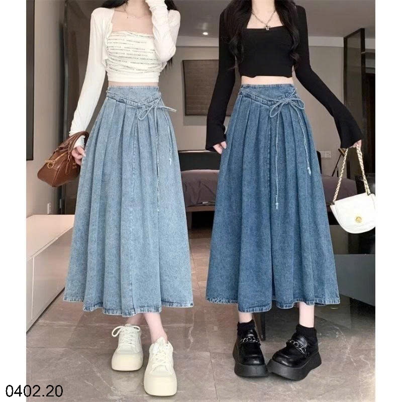 26HA0402.20 - VÁY DENIM EO CHUN