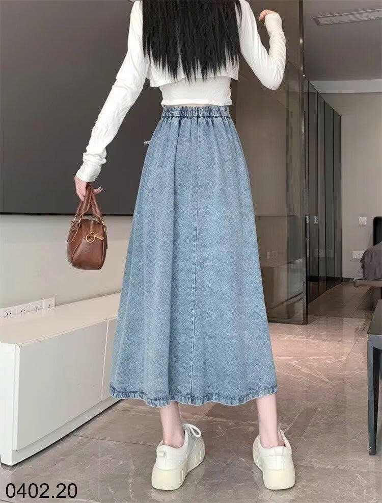 26HA0402.20 - VÁY DENIM EO CHUN