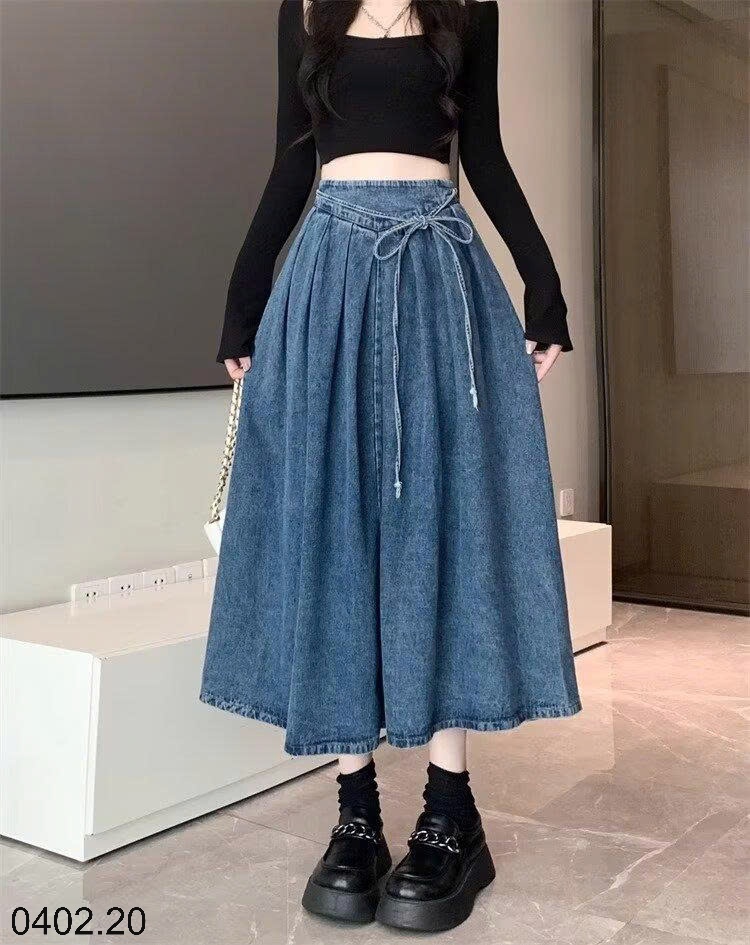 26HA0402.20 - VÁY DENIM EO CHUN