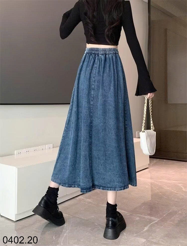 26HA0402.20 - VÁY DENIM EO CHUN