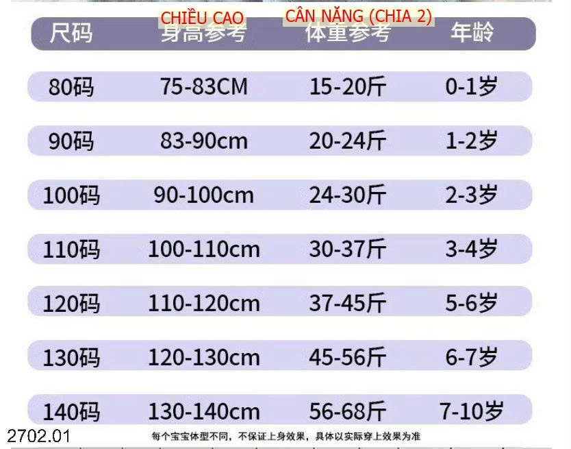 26HA2702.01 - SET BỘ CỘC MẶC NHÀ THOÁNG KHÍ QUẢNG CHÂU CHO BÉ