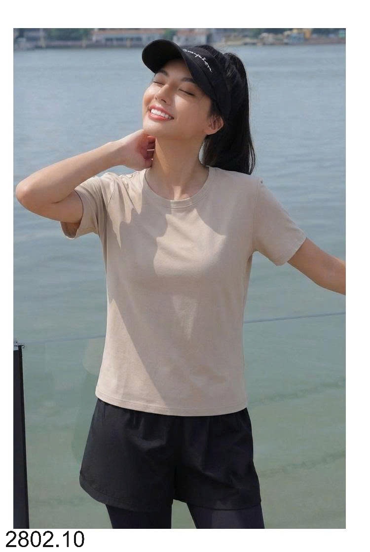 26HA2802.10 - ÁO THUN COTTON CỔ TRÒN NAM NỮ