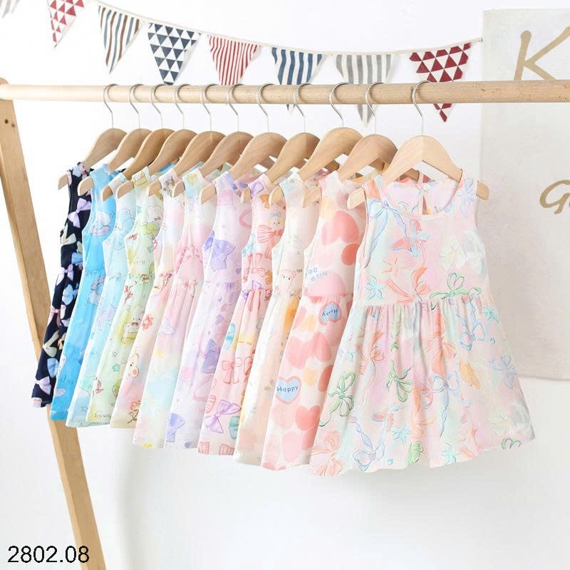 26HA2802.08 - SET 2 VÁY ĐŨI MỀN MÁT BÉ GÁI