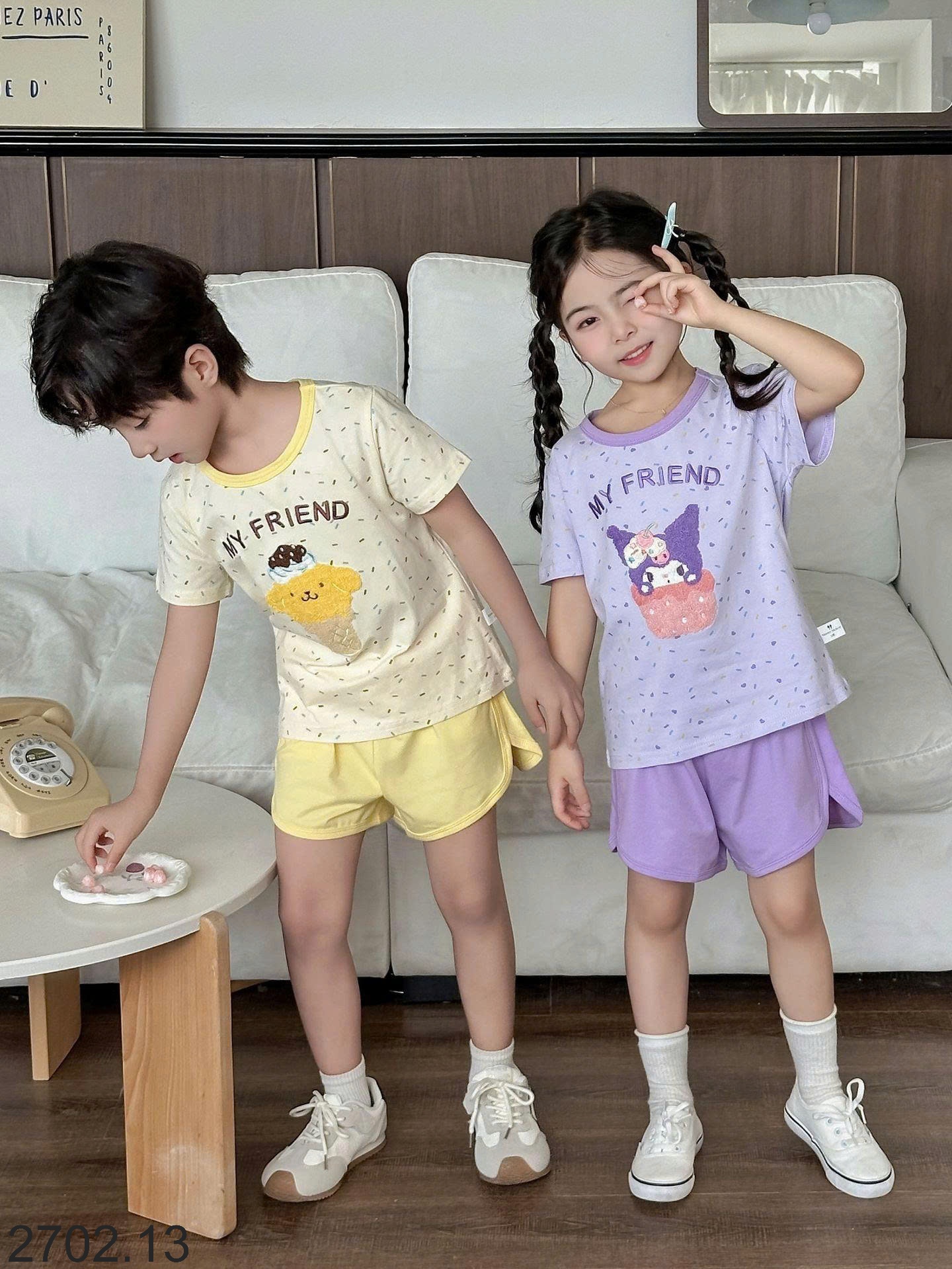 26HA2702.13 - BỘ COTTON MY FRIEND QUẢNG CHÂU CHO BÉ