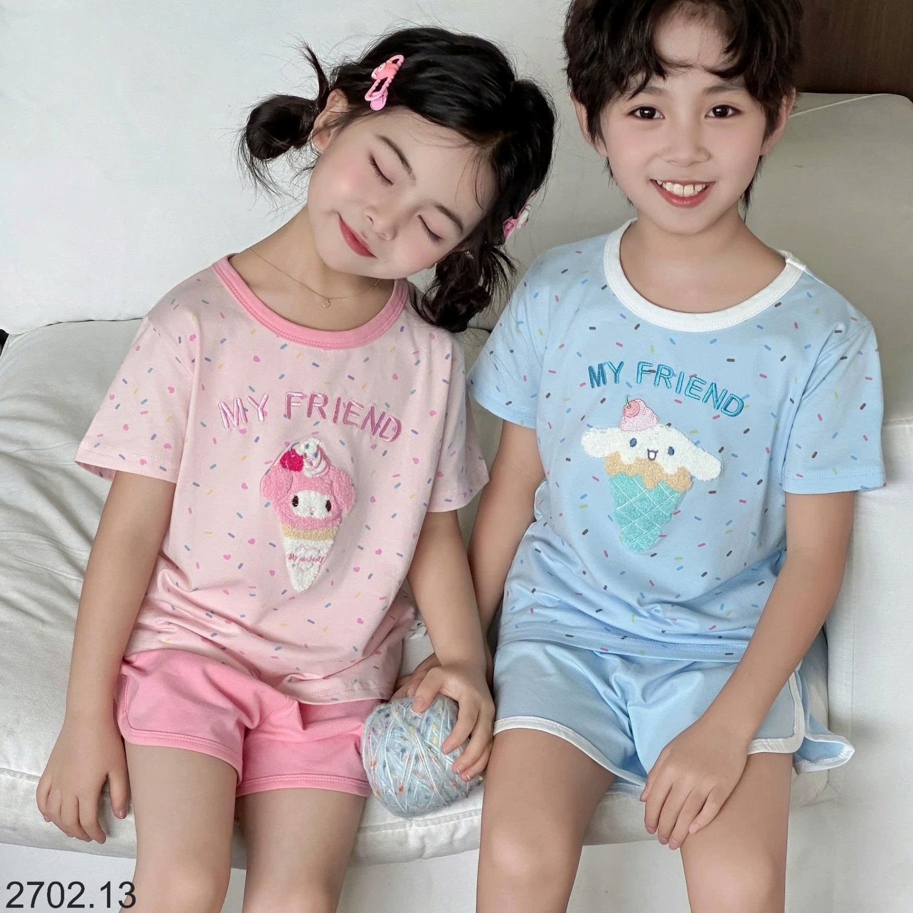26HA2702.13 - BỘ COTTON MY FRIEND QUẢNG CHÂU CHO BÉ
