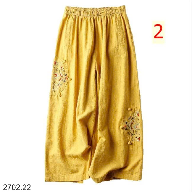 26HA2702.22 - QUẦN ĐŨI ỐNG SUÔNG THÊU HOA