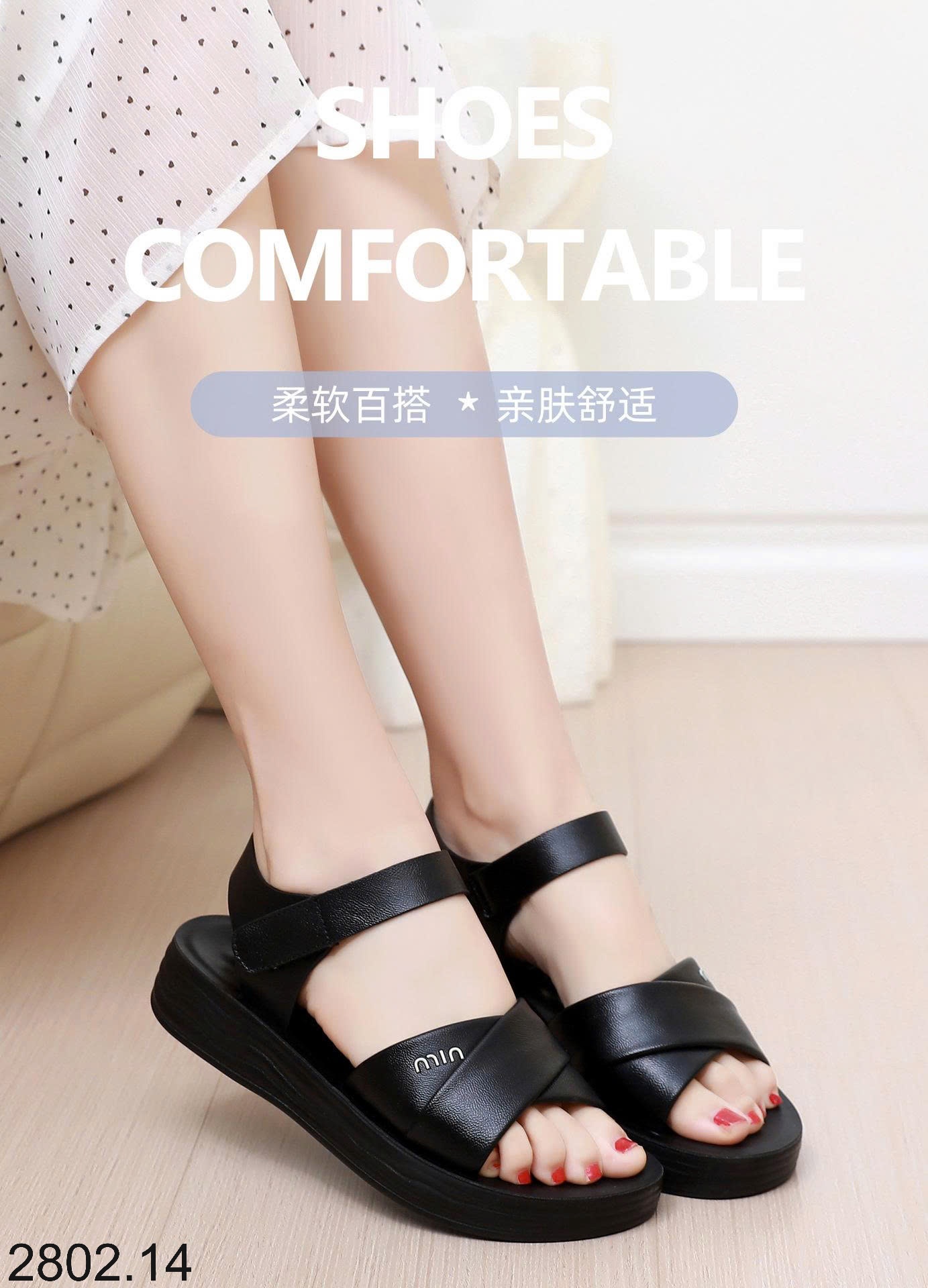 26HA2802.14 - SANDAL ĐẾ MẾN TRUNG NIÊN CHỐNG TRƠN TRƯỢT