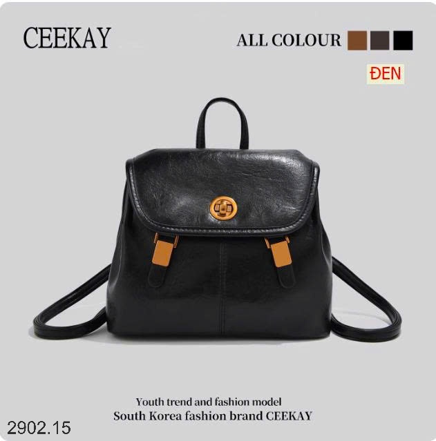 26HA2902.15 - BA LÔ DA PHONG CÁCH RETRO CEEKAY