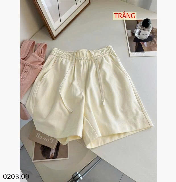 26HA0203.09 - QUẦN SHORT DEMIN CẠP CHUN NỮ