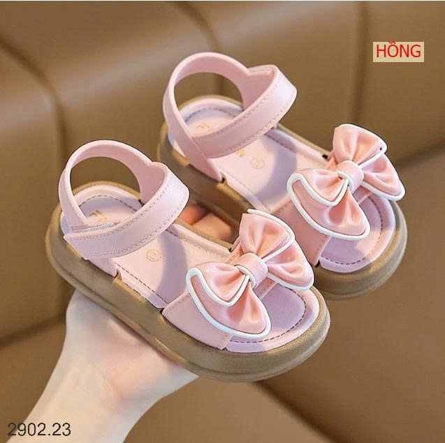 26HA2902.23 - SANDAL NƠ ĐẾ MỀN CHỐNG NƯỚC BÉ GÁI