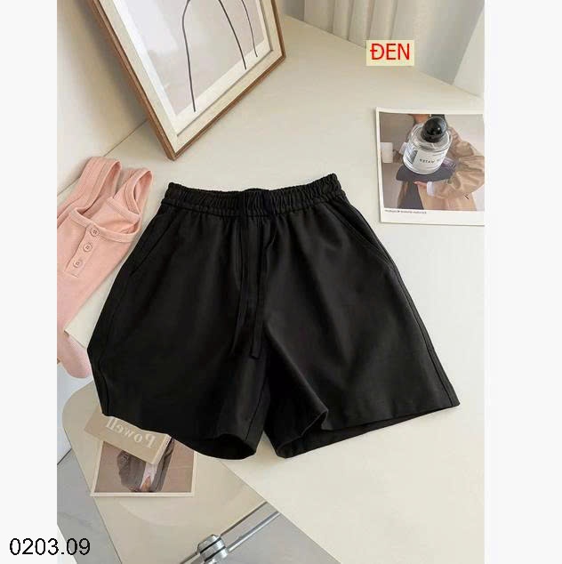 26HA0203.09 - QUẦN SHORT DEMIN CẠP CHUN NỮ
