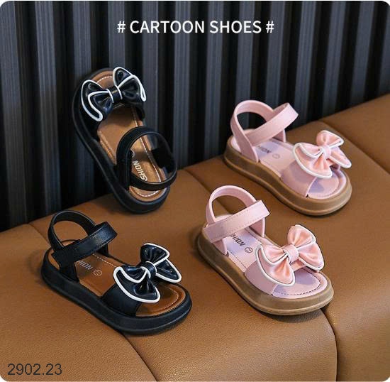 26HA2902.23 - SANDAL NƠ ĐẾ MỀN CHỐNG NƯỚC BÉ GÁI