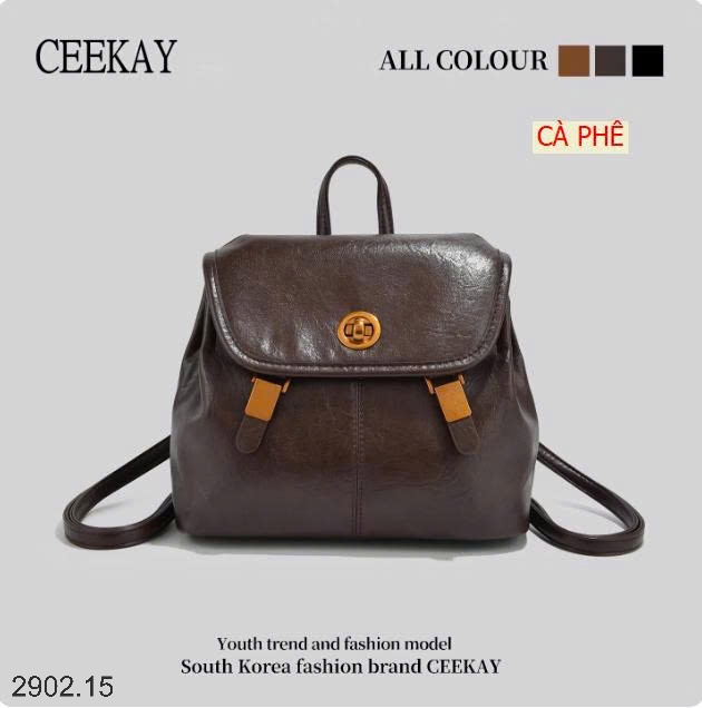 26HA2902.15 - BA LÔ DA PHONG CÁCH RETRO CEEKAY