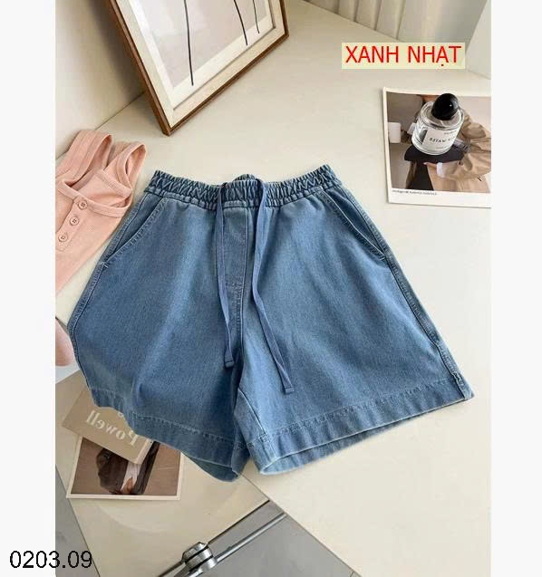 26HA0203.09 - QUẦN SHORT DEMIN CẠP CHUN NỮ